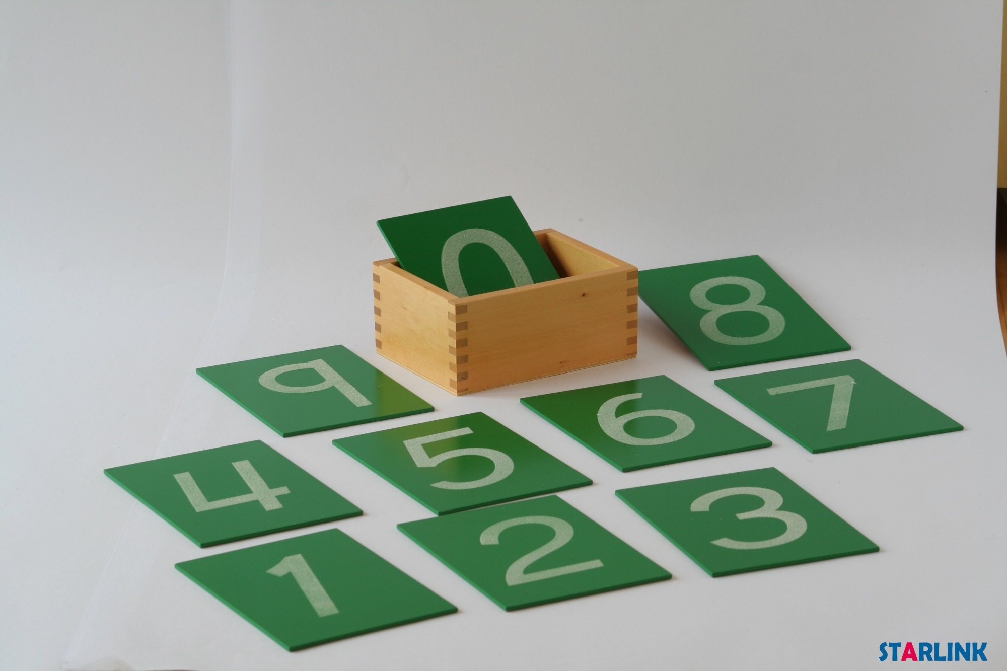 Sandpaper numbers with box montessori education preschool teaching