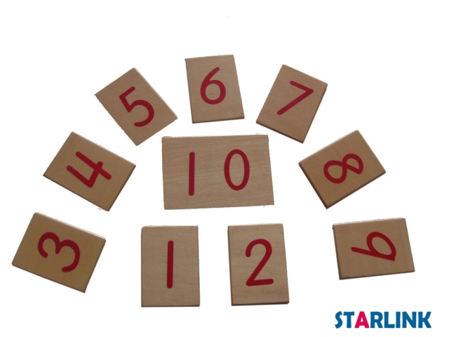Montessori material Educational toy Printed Numerals with box for number rods