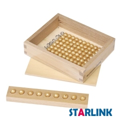 Bead Bars Ten Board Child Toy Wood Montessori Educational Materials Long Beads With Box