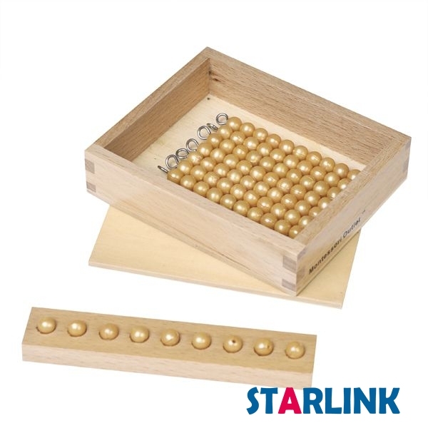 Bead Bars Ten Board Child Toy Wood Montessori Educational Materials Long Beads With Box