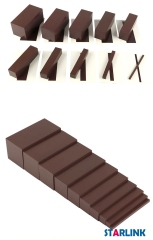 Montessori Materials Brown Stair Sensorial Educational Tools Preschool Early Equipment Learning Toys