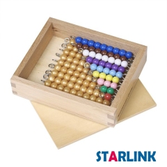 Bead Bars Ten Board Child Toy Wood Montessori Educational Materials Long Beads With Box