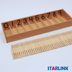 Spindles box of 45 Spindles Early Baby montessori equipment preschool kindergarten