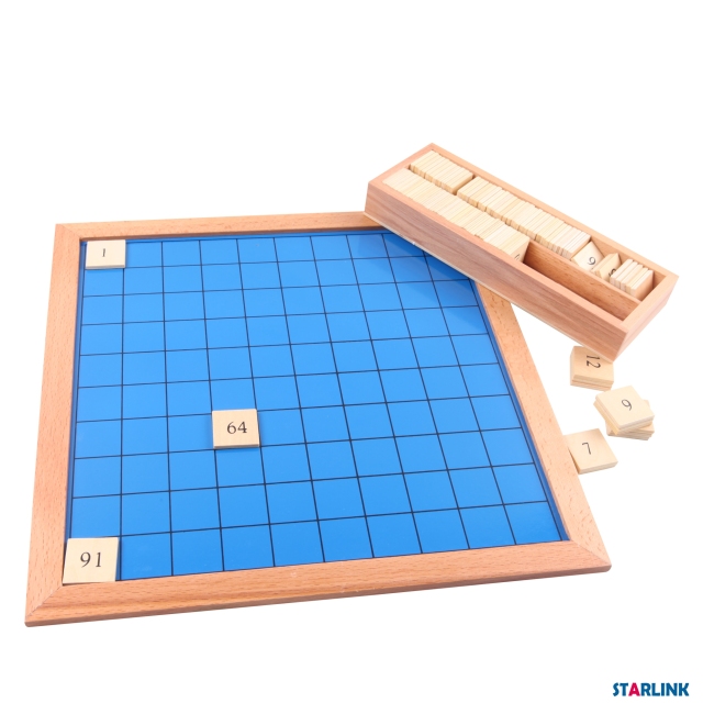 Hundred Board Educational Wooden Montessori Mathematics Toys