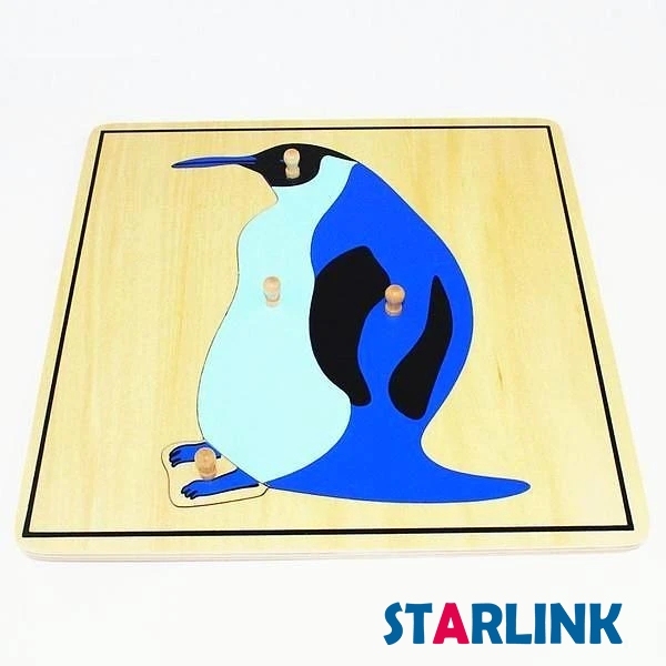 Montessori Materials Educational Tools Animal Pnguin Puzzle Preschool Early Montessori Toys for Toddlers