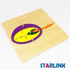 Baby Educational Montessori Material Wooden Jigsaw Puzzle Seed Puzzle Kids Toy Play Fun