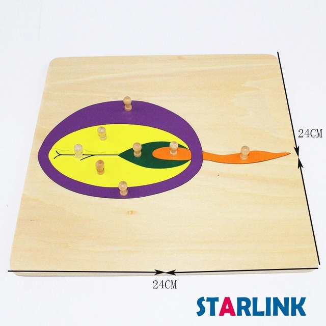 Baby Educational Montessori Material Wooden Jigsaw Puzzle Seed Puzzle Kids Toy Play Fun