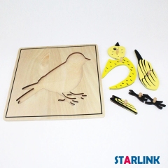 Montessori Materials Educational Tools Animal Bird Puzzle Preschool Early Montessori Toys for Toddlers