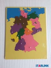 Wooden German Map Panel Floor Puzzle Montessori Cultural Science Teaching Tools Kindergarten Early Learning