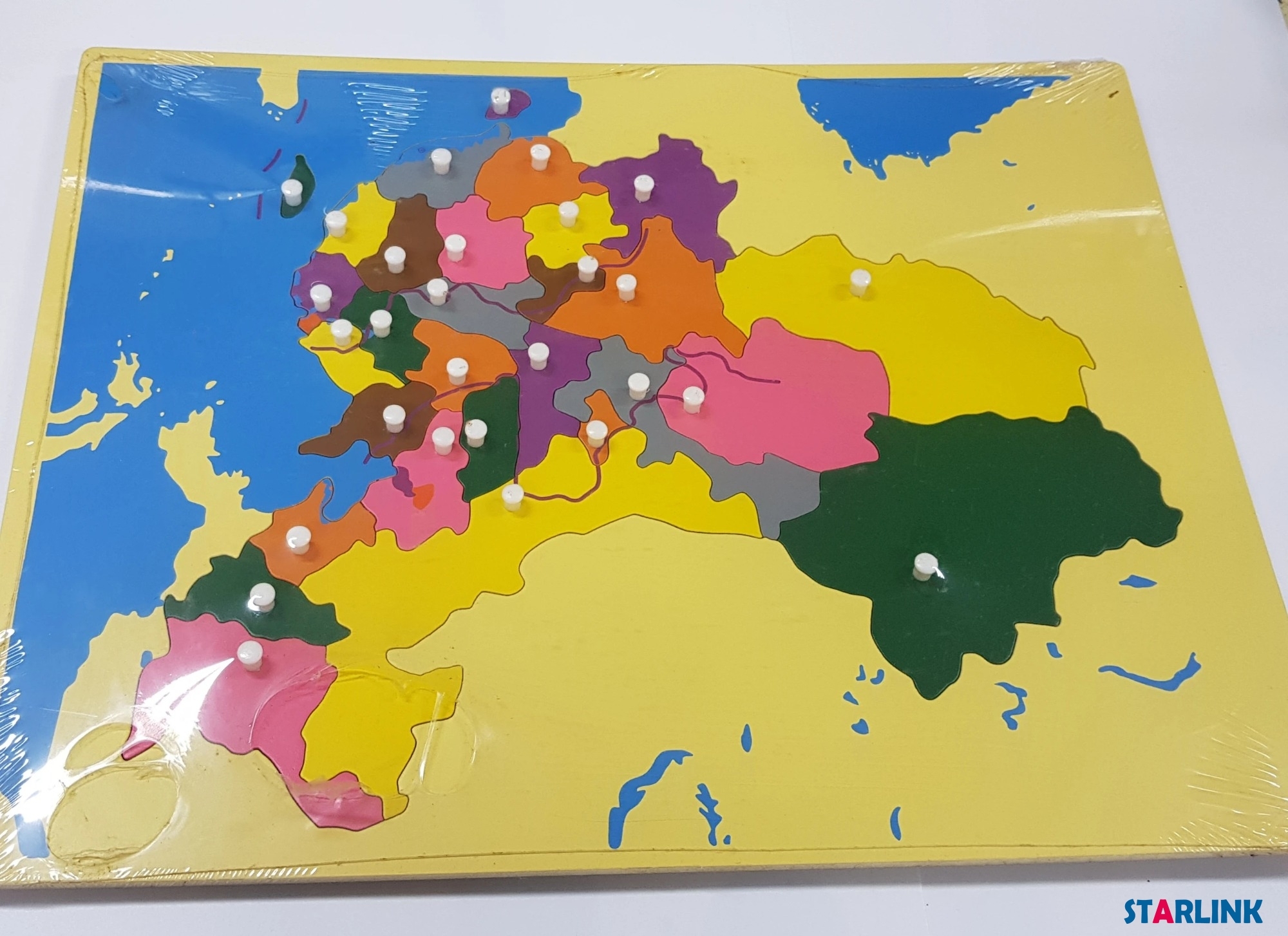 Wooden China Map Panel Floor Puzzle Montessori Cultural Science Teaching Tools Kindergarten Early Learning