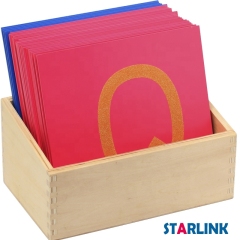 Montessori capital case sandpaper letters print with box