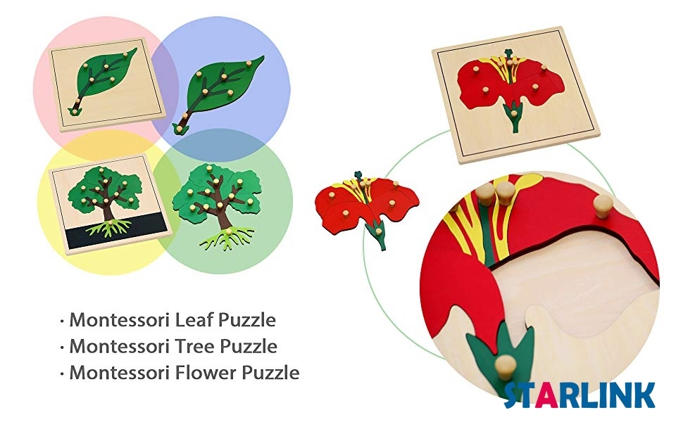 Baby Educational Montessori Material Wooden Jigsaw Puzzle Flower Puzzle Kids Toy Play Fun