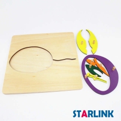Baby Educational Montessori Material Wooden Jigsaw Puzzle Seed Puzzle Kids Toy Play Fun