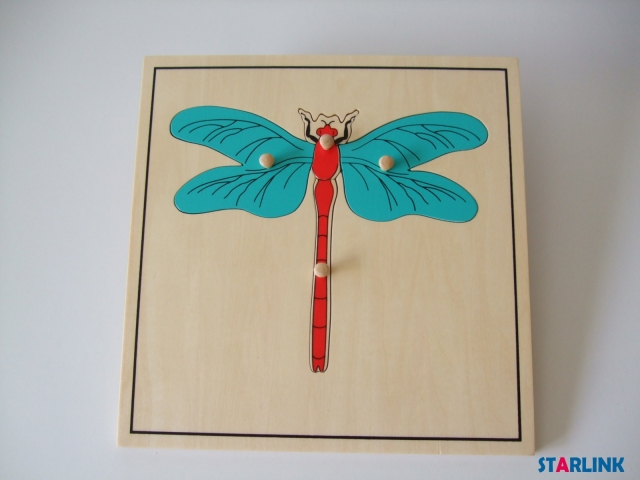 Montessori Materials Educational Tools Insect Dragonfly Puzzle Preschool Early Montessori Toys for Toddlers