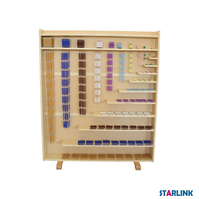 Montessori Complete Bead Materials With Cabinet Wooden Montessori Material For Kindergarten Children
