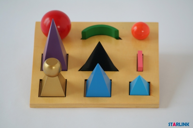 Solid Grammar Symbols with Cut-Out Tray Wooden Montessori Material For Kids