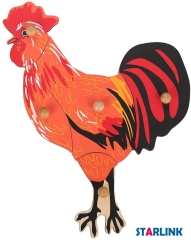 Montessori Materials Educational Tools Animal Rooster Puzzle Preschool Early Montessori Toys for Toddlers