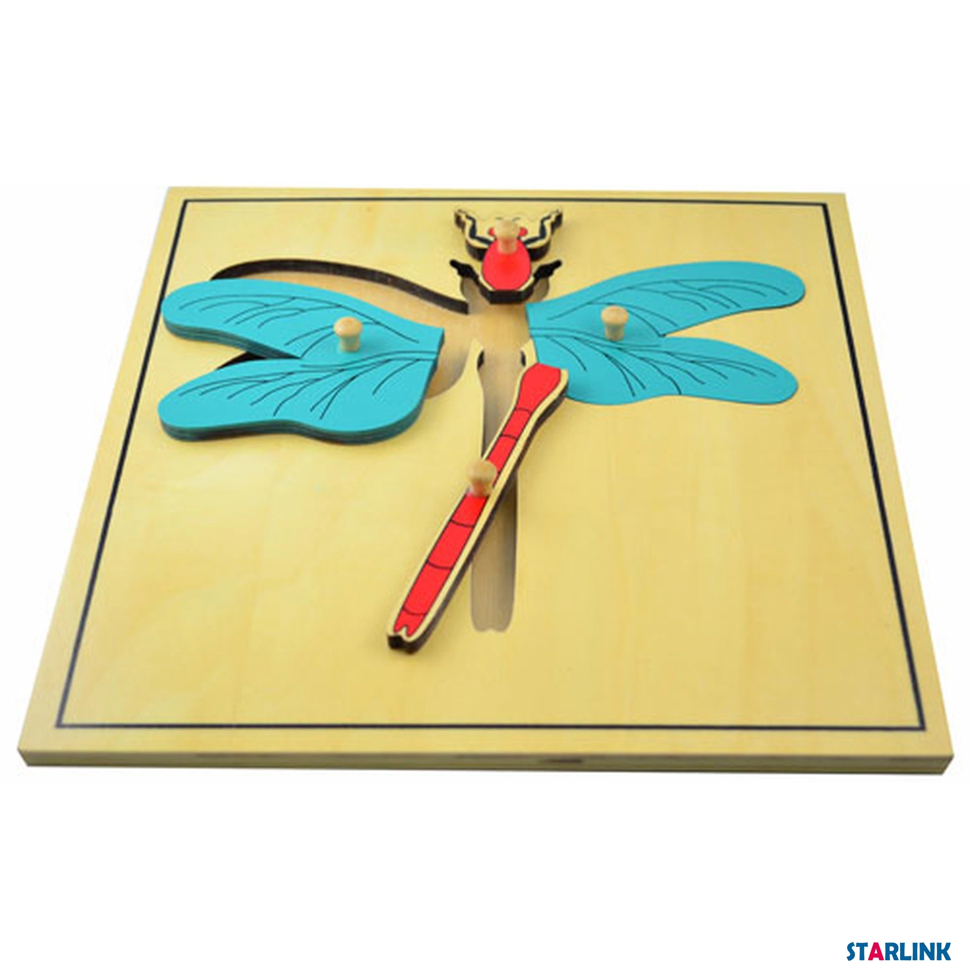 Montessori Materials Educational Tools Insect Dragonfly Puzzle Preschool Early Montessori Toys for Toddlers