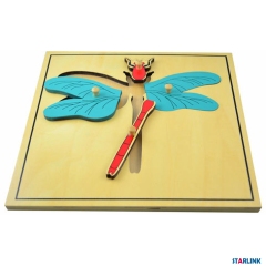 Montessori Materials Educational Tools Insect Dragonfly Puzzle Preschool Early Montessori Toys for Toddlers