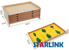 Baby Toys Montessori Botany Leaf Cabinet Leaf Four Cabinet Leaf-Shaped Panel Leaf Panel Cabinet Early Childhood Preschool Kid