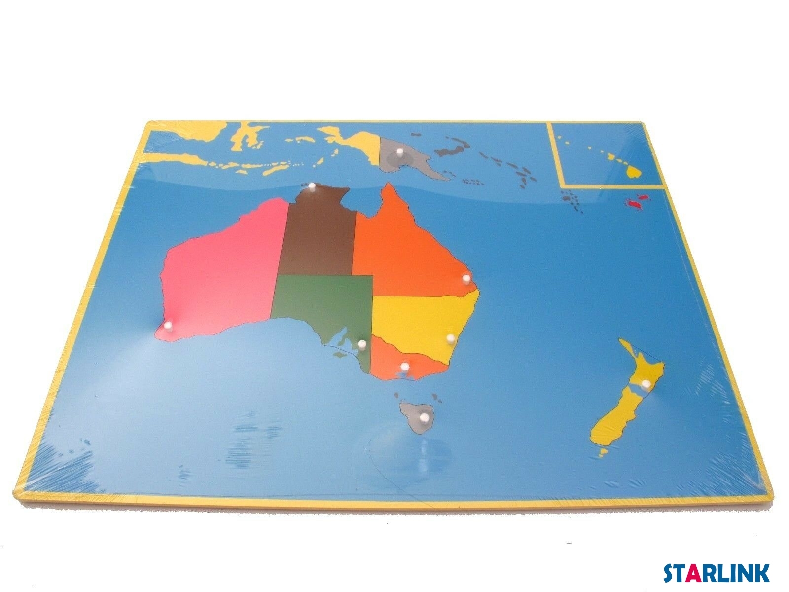 Wooden Australia Map Panel Floor Puzzle Montessori Cultural Science Teaching Tools Kindergarten Early Learning
