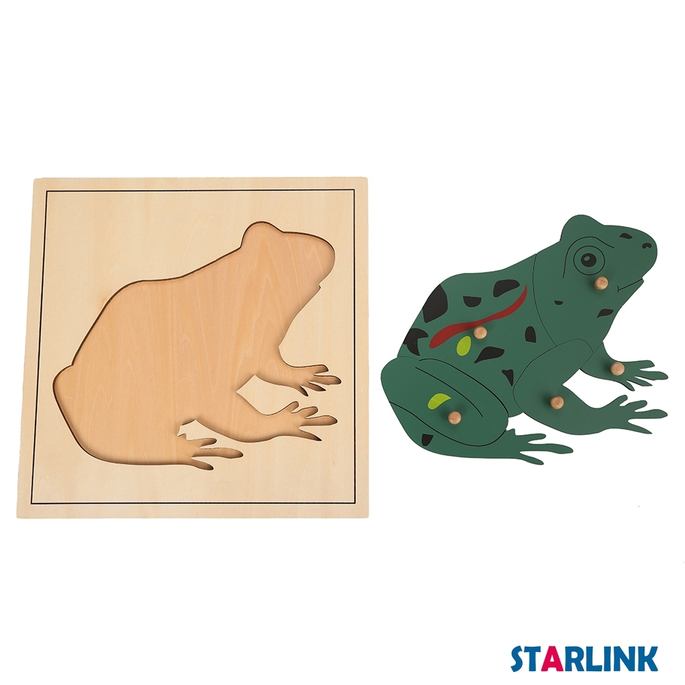 Montessori Materials Educational Tools Animal Frog Puzzle Preschool Early Montessori Toys for Toddlers