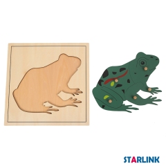 Montessori Materials Educational Tools Animal Frog Puzzle Preschool Early Montessori Toys for Toddlers