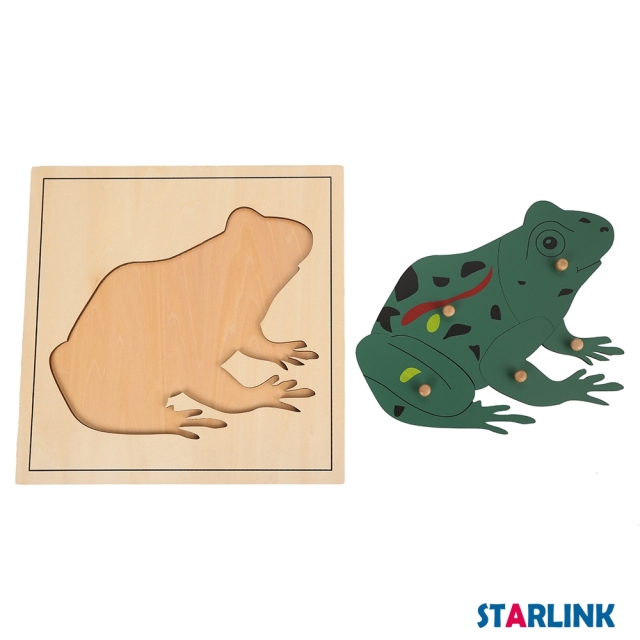 Montessori Materials Educational Tools Animal Frog Puzzle Preschool Early Montessori Toys for Toddlers