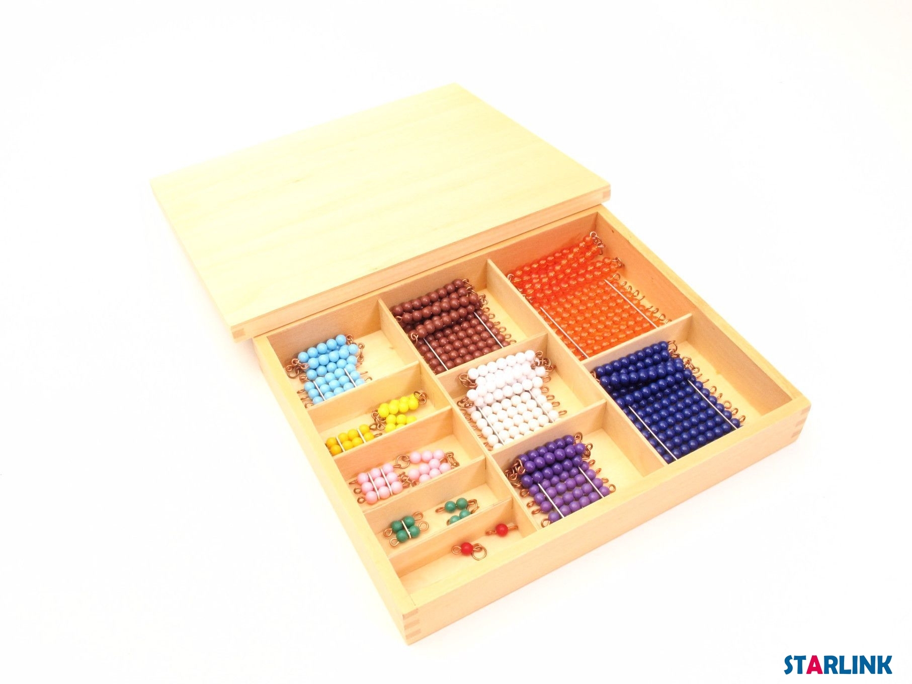 Beechwood Montessori Math Games Educational Toys For Kids Short Bead Chain With Box
