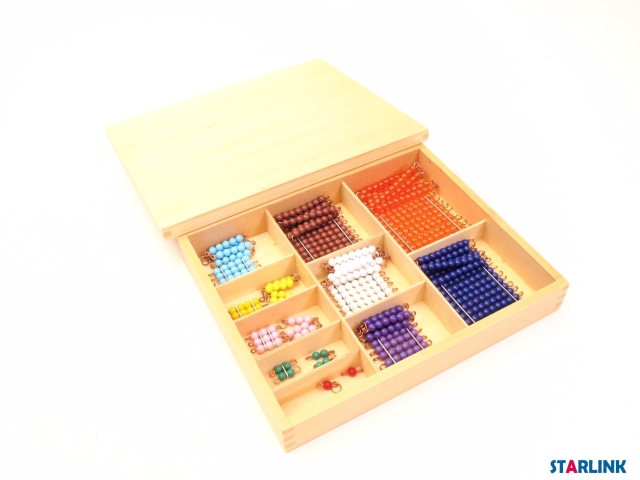 Beechwood Montessori Math Games Educational Toys For Kids Short Bead Chain With Box