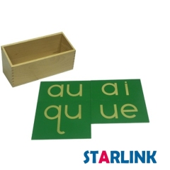 Alphabet Letter Sandpaper Double Letters Cursive with Box