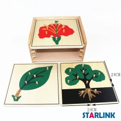 Baby Educational Montessori Material Wooden Jigsaw Puzzle Flower Puzzle Kids Toy Play Fun