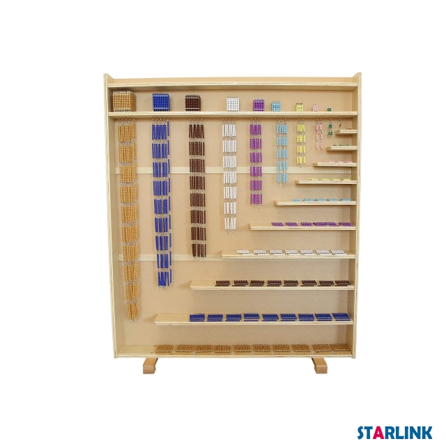 Montessori Complete Bead Materials With Cabinet Wooden Montessori Material For Kindergarten Children