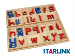 Wood Small Movable Alphabet Box Educational Alphabet Toys For Kids Sound