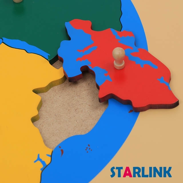 Wooden Australia Map Panel Floor Puzzle Montessori Cultural Science Teaching Tools Kindergarten Early Learning