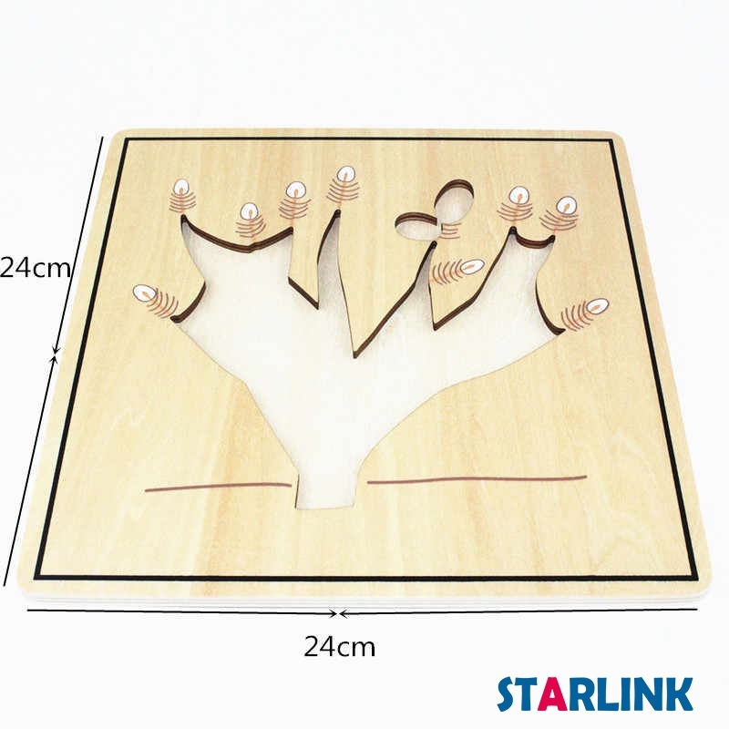 Baby Educational Montessori Material Wooden Jigsaw Puzzle Root Puzzle Kids Toy Play Fun