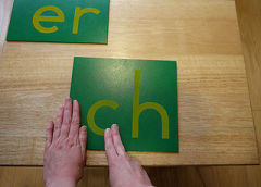 Montessori Wooden Toys Lower Case Cursive Sandpaper Double Letters With Box For Children