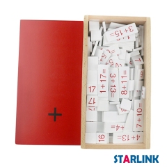 Montessori material Educational toy Addition Equations and Sums Box (wooden card)
