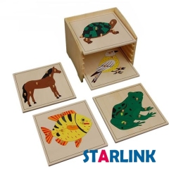 Montessori Materials Educational Tools Animal Turtle Puzzle Preschool Early Montessori Toys for Toddlers