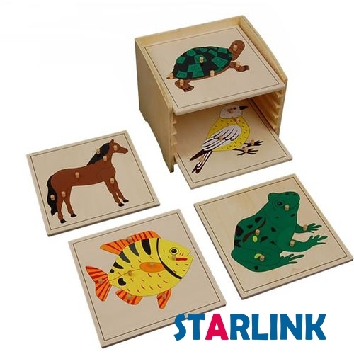 Montessori Materials Educational Tools Animal Turtle Puzzle Preschool Early Montessori Toys for Toddlers