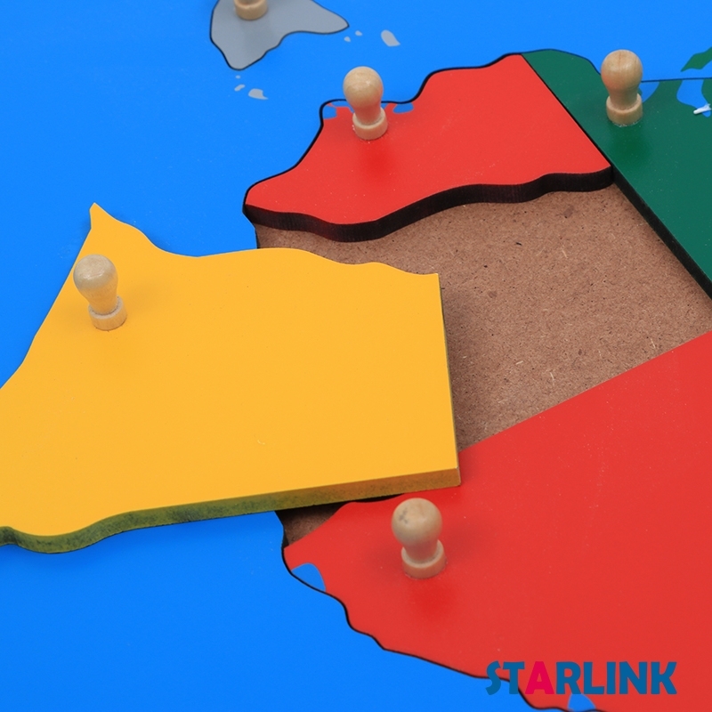 Wooden Australia Map Panel Floor Puzzle Montessori Cultural Science Teaching Tools Kindergarten Early Learning
