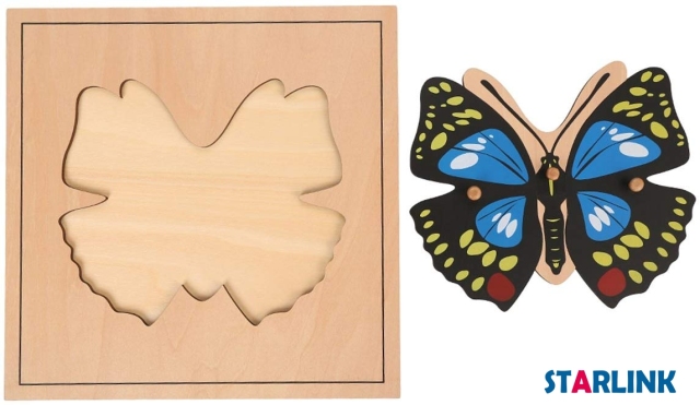 Montessori Materials Educational Tools Insect Butterfly Puzzle Preschool Early Montessori Toys for Toddlers