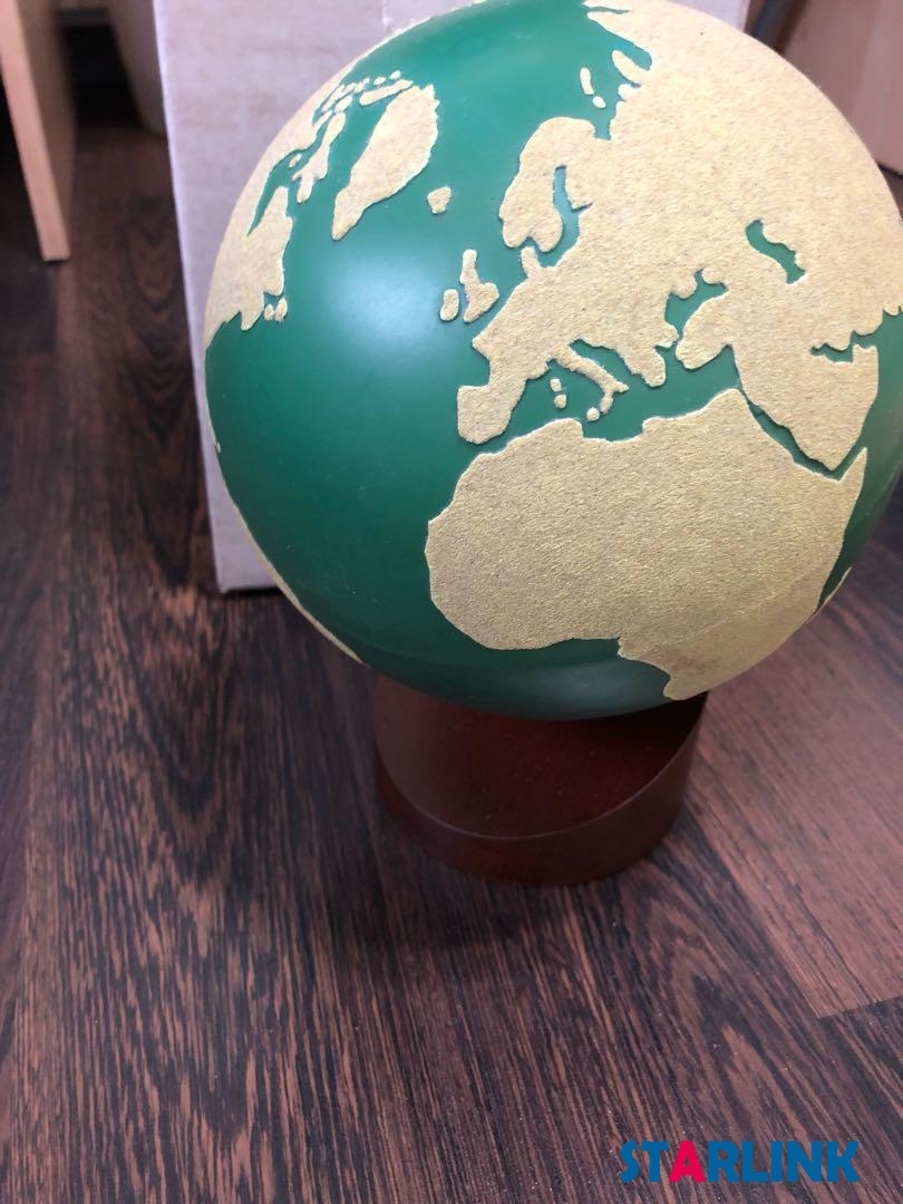 Montessori Science and Cultural Geography Materials Continental Globe and Sandpaper Globe Early Education Teaching aids Wooden Toys