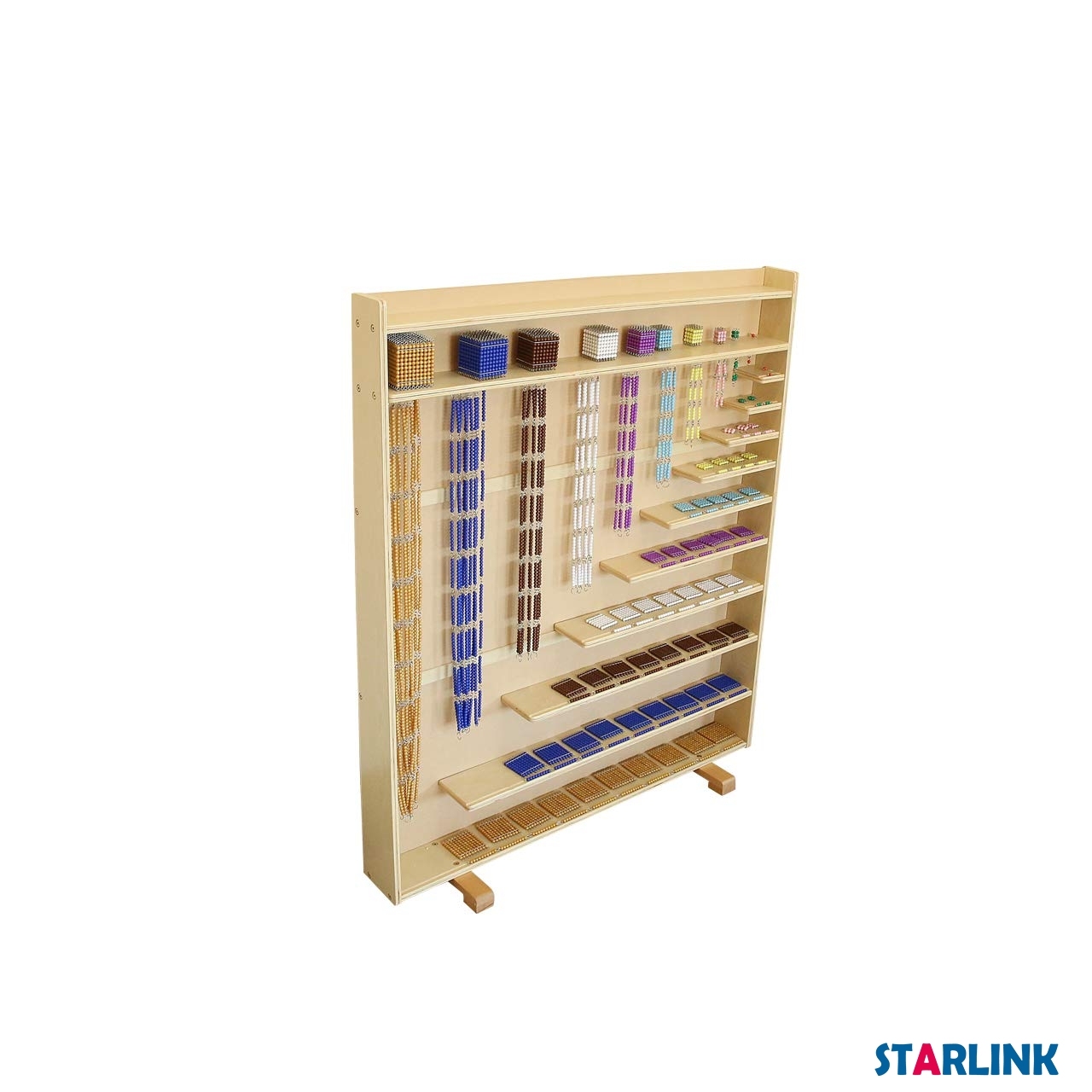 Montessori Complete Bead Materials With Cabinet Wooden Montessori Material For Kindergarten Children