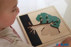 Baby Educational Montessori Wooden Jigsaw Puzzle Tree Puzzle Kids Toy Play Fun