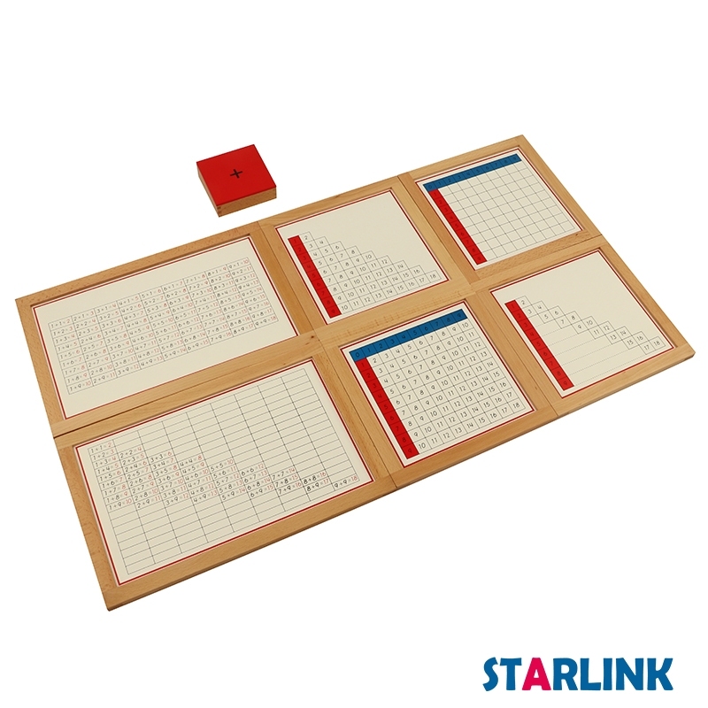 Addition Working Charts with frame wooden educational montessori mathematics toy