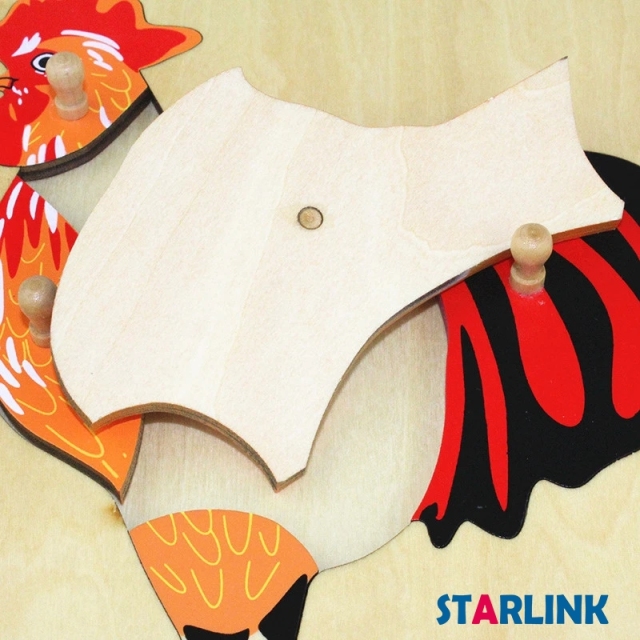Montessori Materials Educational Tools Animal Rooster Puzzle Preschool Early Montessori Toys for Toddlers