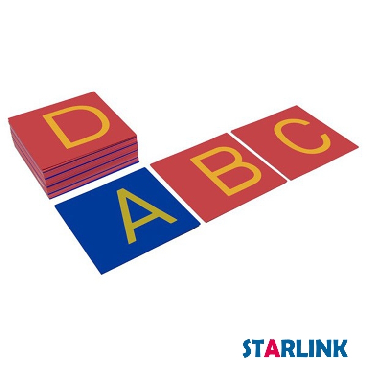 Montessori capital case sandpaper letters print with box
