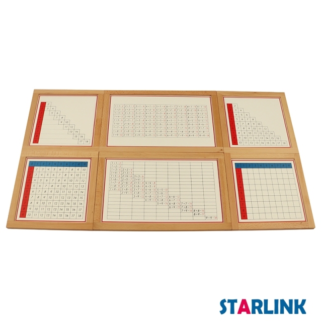 Addition Working Charts with frame wooden educational montessori mathematics toy