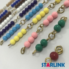 Beechwood Montessori Math Games Educational Toys For Kids Short Bead Chain With Box